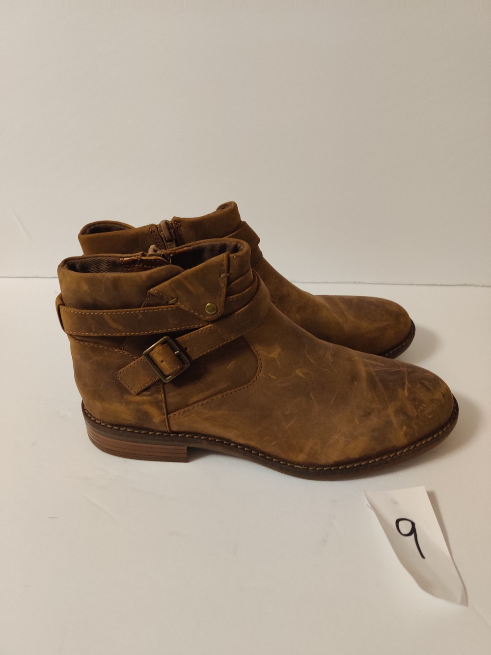 Clarks Collection Brown Leather Ankle Boots 8